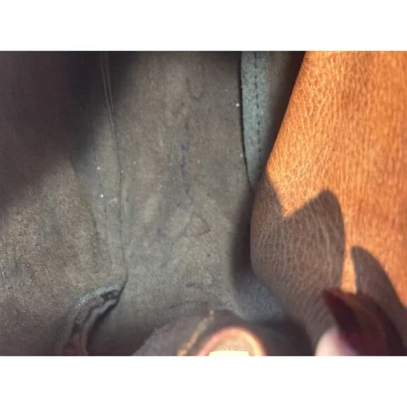 VTG 70s F.Clegg Genuine, Leather Shoulder Bag Purse Frank Clegg Boho Western - Picture 11 of 15